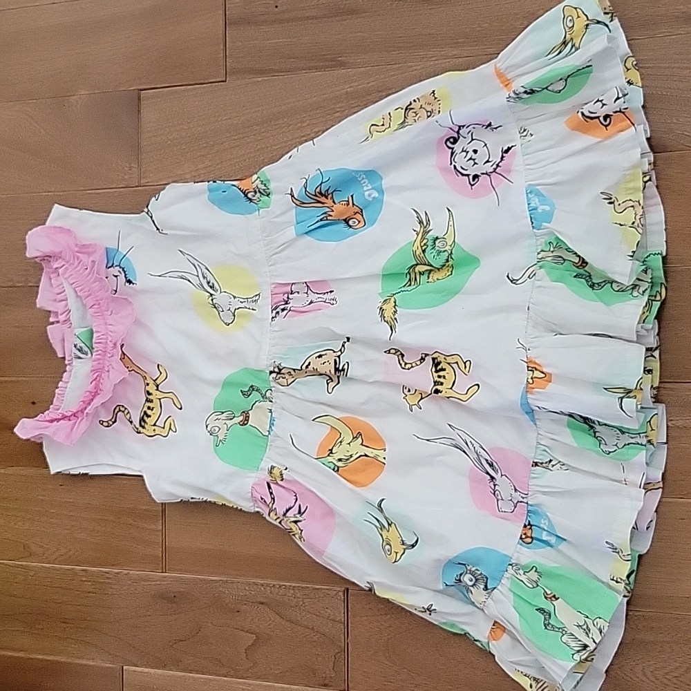 Girls Dr Suess tiered ruffle dress 4T